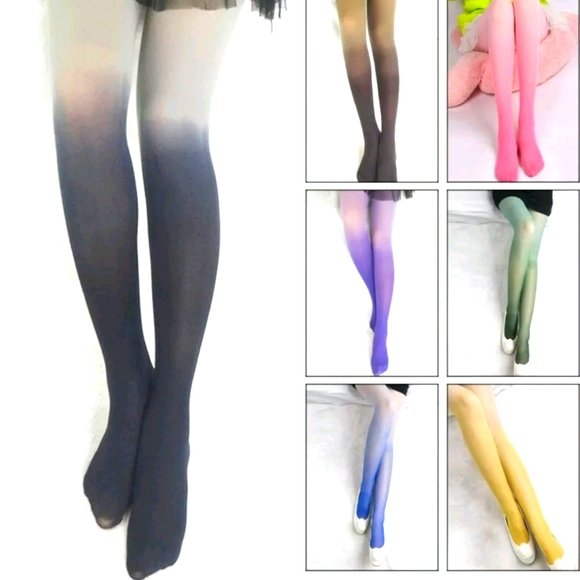 TIGHTS GREY OMBRE VELVETY OPAGE CANDY COLORED - Picture 4 of 4